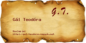 Gál Teodóra névjegykártya