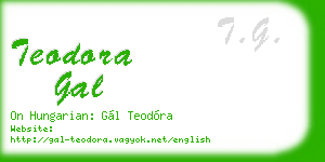 teodora gal business card