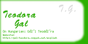 teodora gal business card